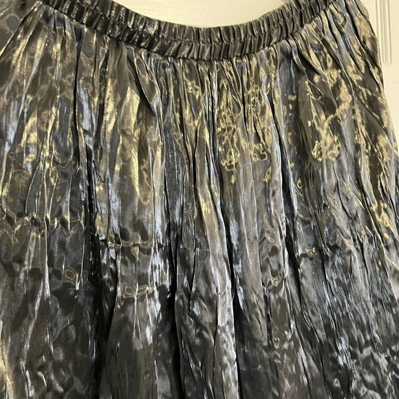 Karin Stevens Silver accordion pleated skirt 14 - Picture 2 of 7